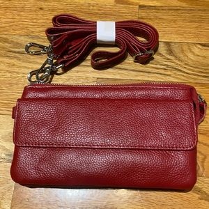 NEW Red Faux Leather Mini Bag